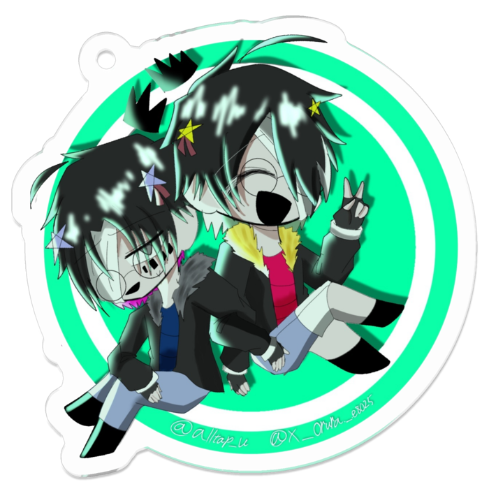 アクリルキーホルダー（コーティング） - 50 x 50 (mm)