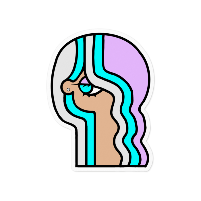 wavy hair girl (purple)
