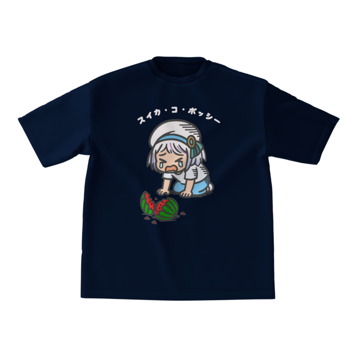 ビッグシルエットTシャツ - M - 紺色