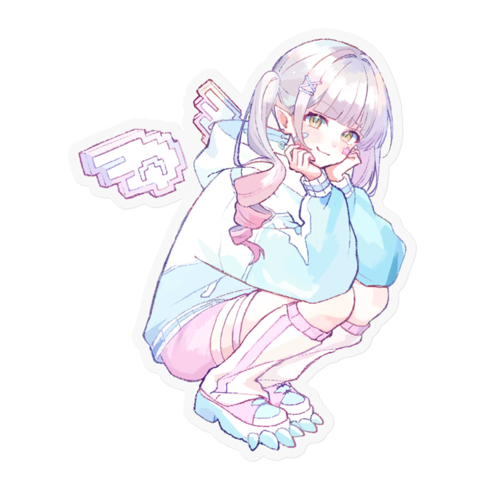 ステッカー - 100 x 100 (mm) ver.クリア