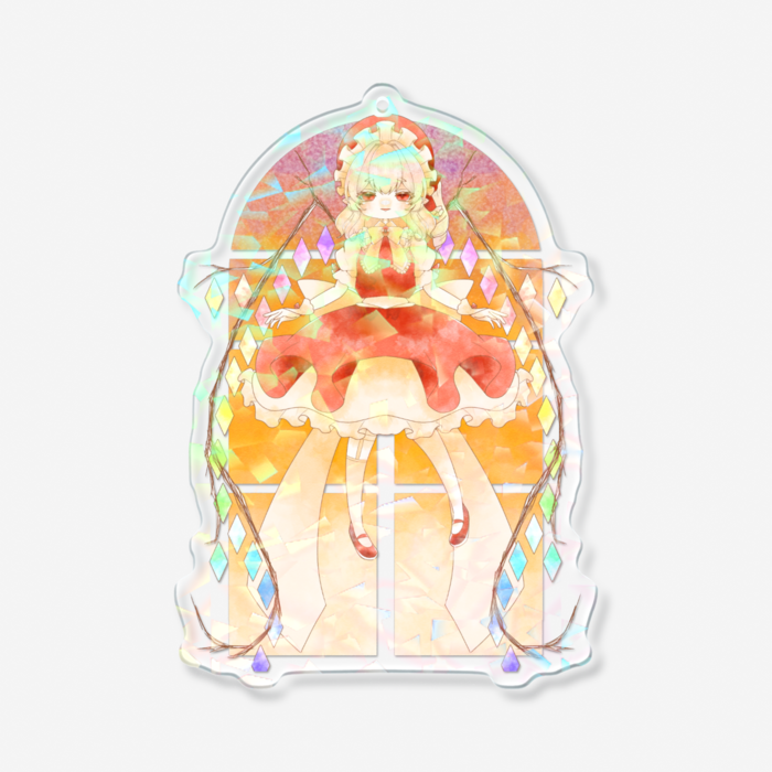 ホログラムアクリルキーホルダー - 100 × 100mm