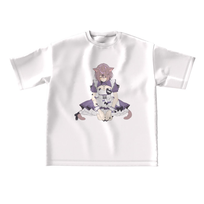 【シンプル】ビッグシルエットTシャツ【白/L】