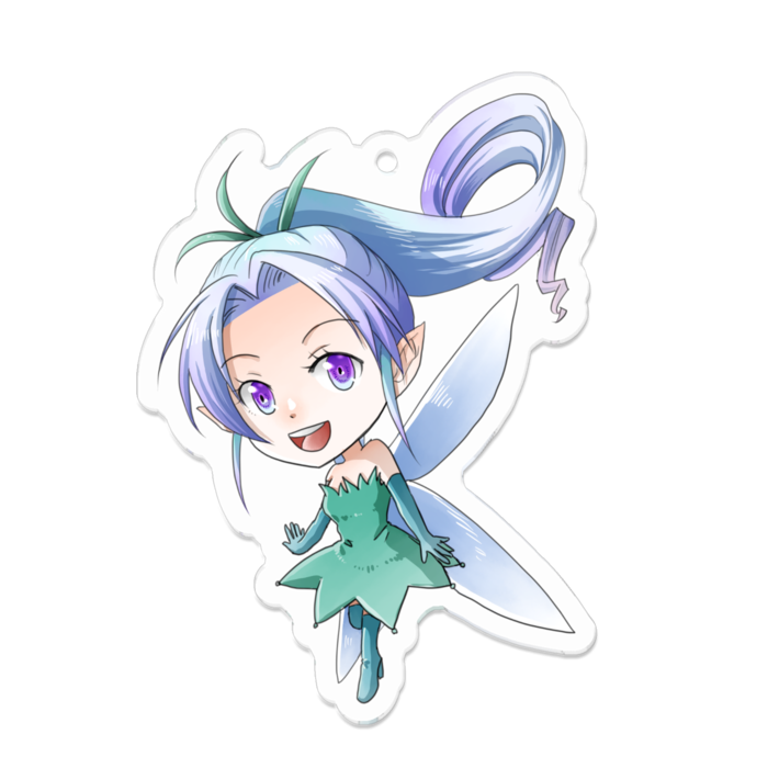 妖精アクリルキーホルダー - 70 x 70 (mm)