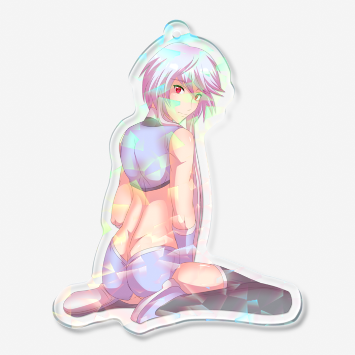 ホログラムアクリルキーホルダー - 70 × 70mm