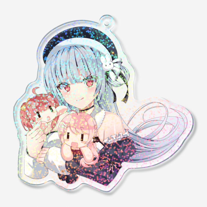 ホログラムアクリルキーホルダー - 70 × 70mm