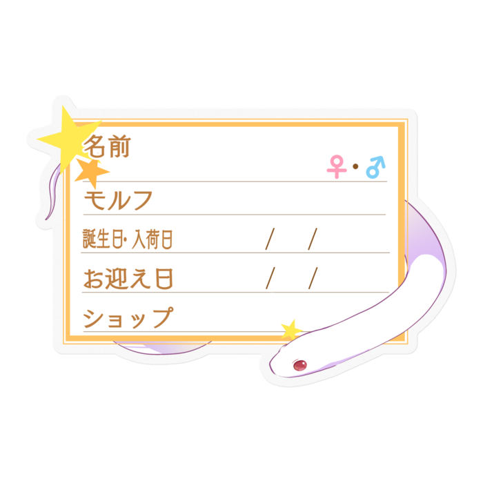 【🐍お名前ステッカー】カリキン(ブリザード) ‐星