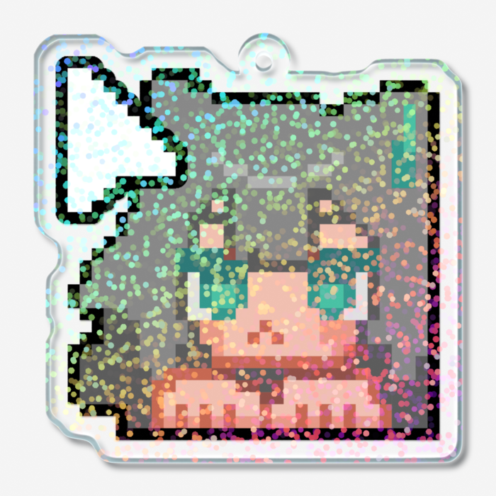 ホログラムアクリルキーホルダー - 50 × 50mm