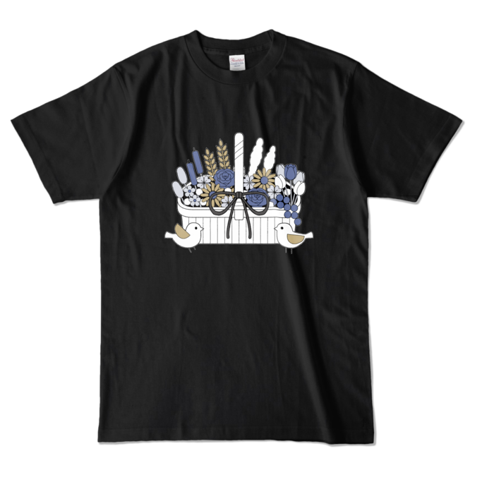 カラーTシャツA　黒色　L