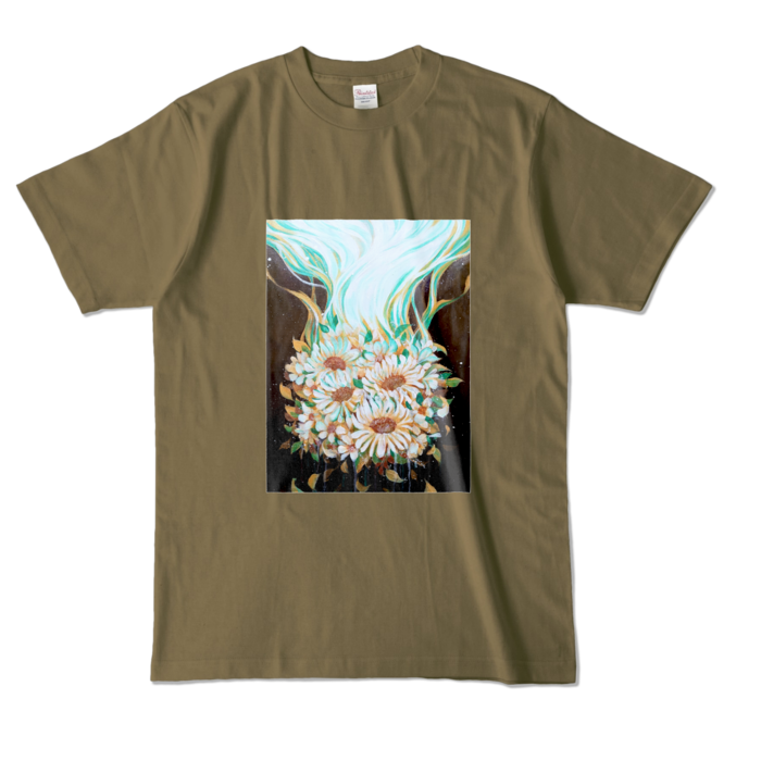 カラーTシャツ - L - オリーブ (濃色)