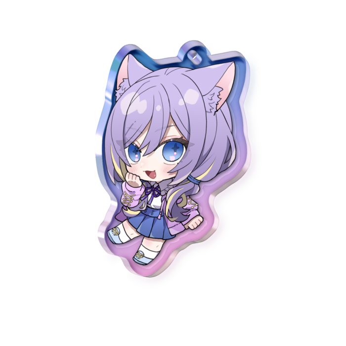 オーロラアクリルキーホルダー - 50 × 50mm