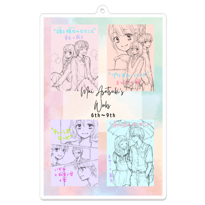 アクリルキーホルダー（コーティング） - 100 x 100 (mm)