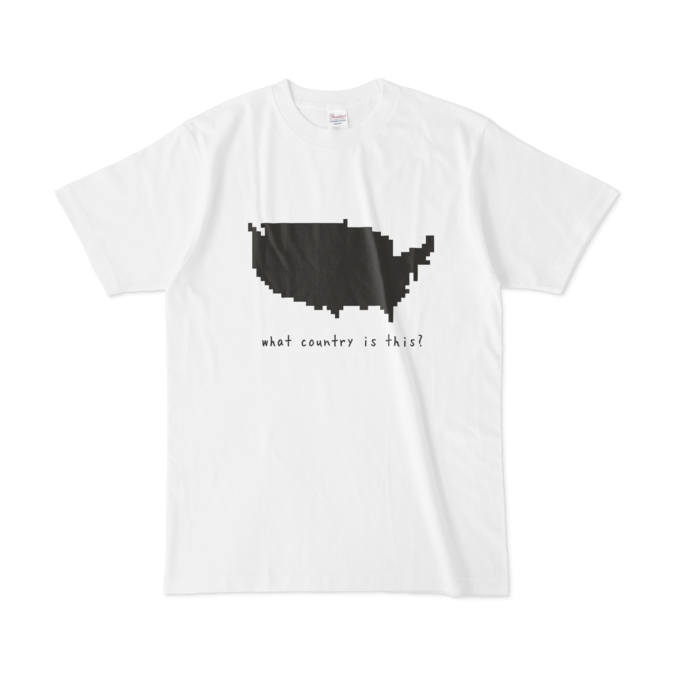 USA mapTシャツ - L