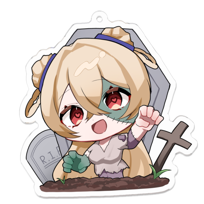 愛ノ琴羽 Live2D支援ハロウィンアクキー- 70 x 70 (mm)
