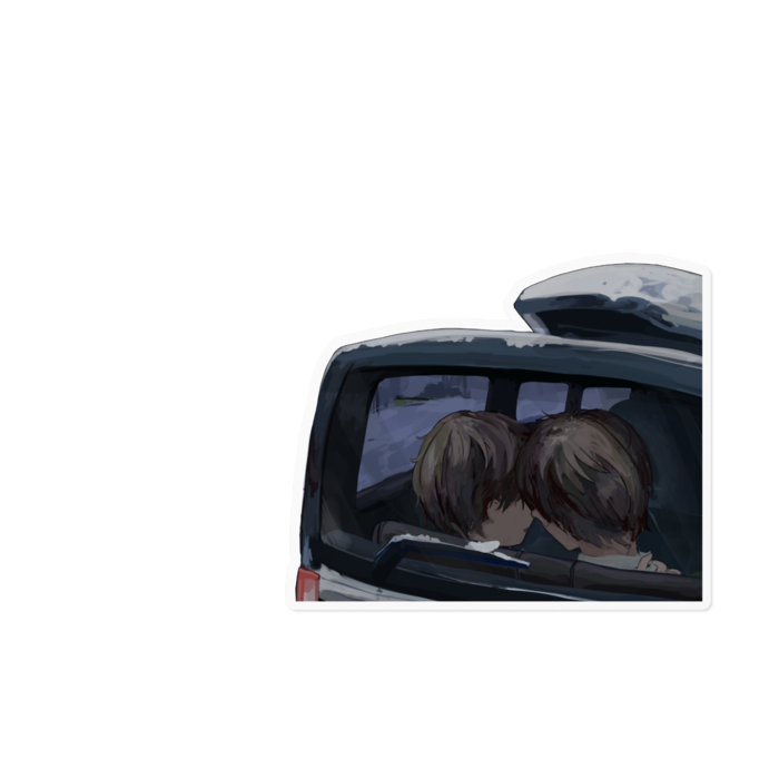 （white）ステッカー - 160 x 160 (mm)