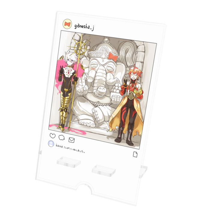 アクリルスマホスタンド - 100x160mm(ケーブル穴あり)