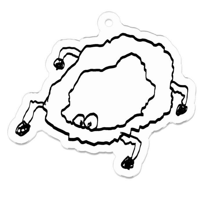 アクリルキーホルダー - 50 x 50 (mm)