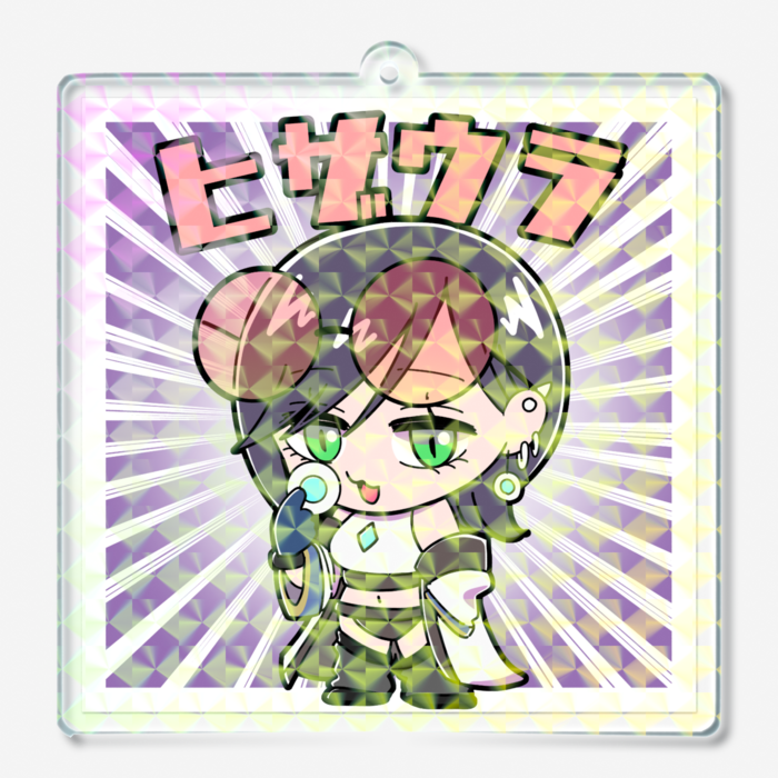 ホログラムアクリルキーホルダー - 70 × 70mm