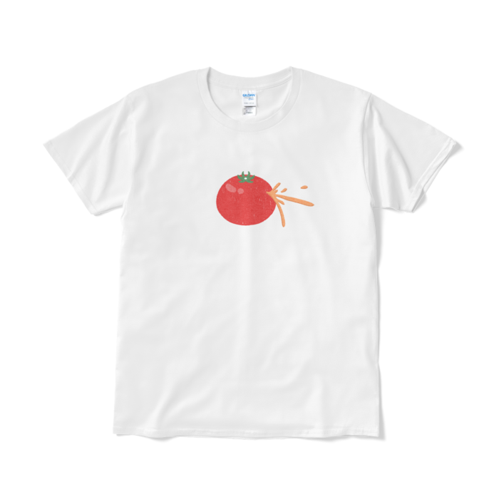 ふき出しトマト（文字なし）Tシャツ - L - ホワイト