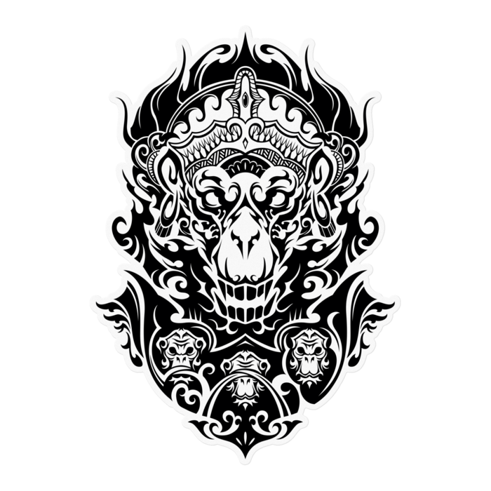 背景透明ステッカー - 160 x 160 (mm)