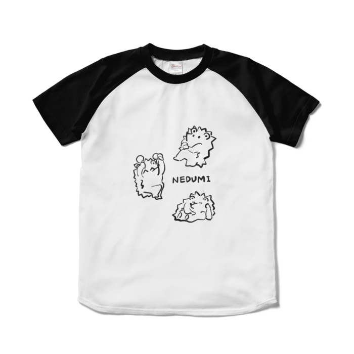 ラグランTシャツ - S - ホワイト×ブラック