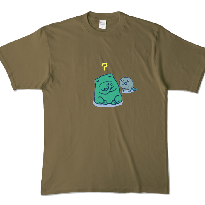 カラーTシャツ - XL - オリーブ (濃色)