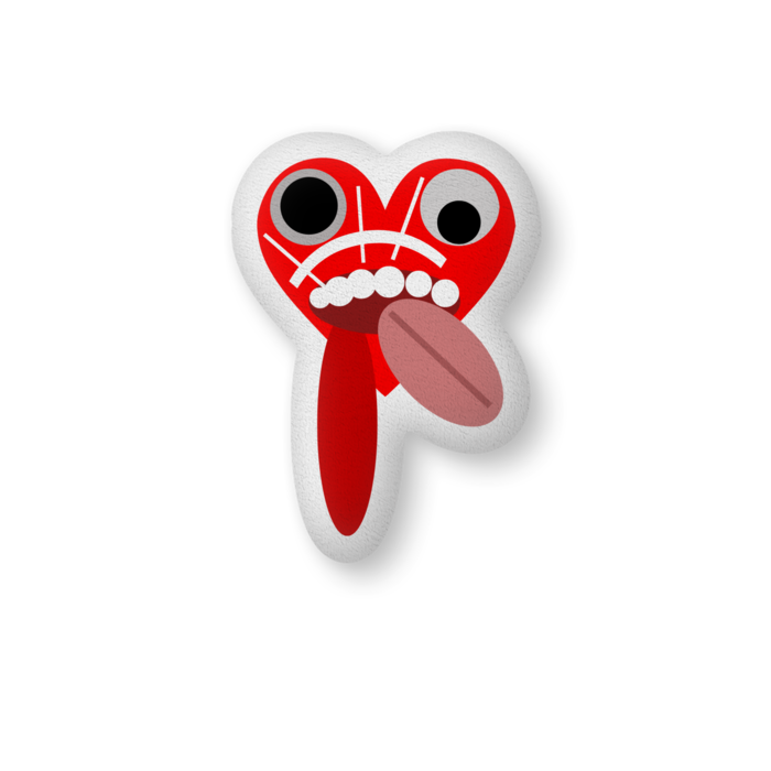 こころのめだまクッション - 中（H56×W36cm） - 片面(1)