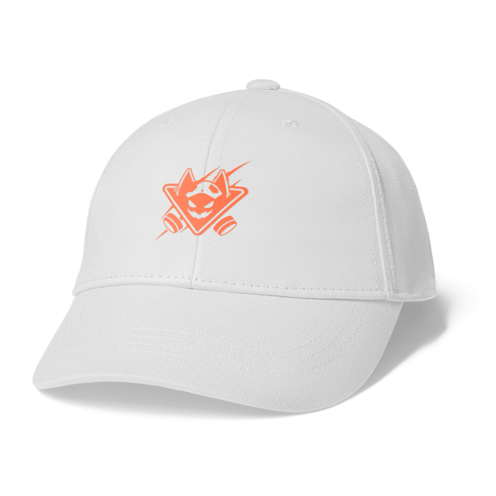 白キャップ-オレンジロゴ