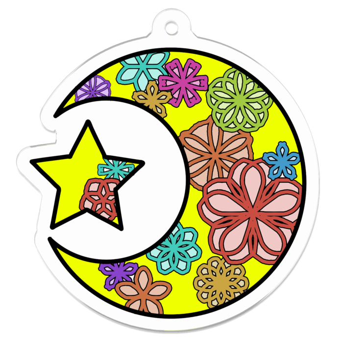 アクリルキーホルダー（コーティング） - 50 x 50 (mm)