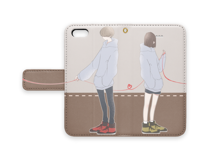 手帳型iPhoneケース - iPhone5 - ストラップ穴 あり