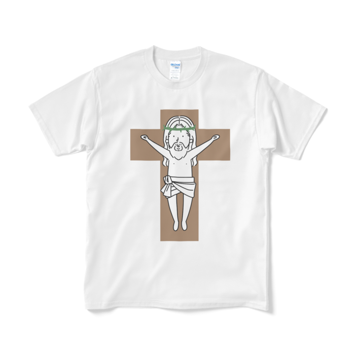 ゆるいイエスキリストTシャツ(短納期) - M - ホワイト