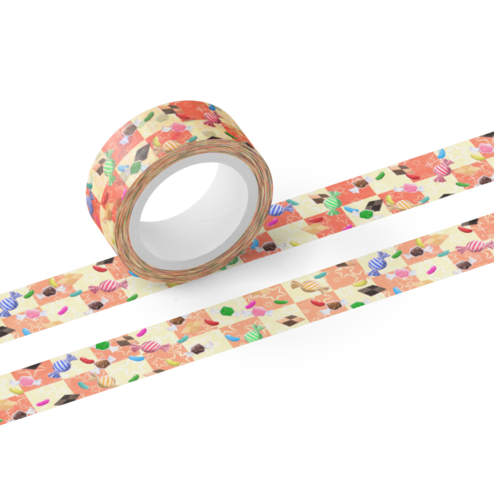 マスキングテープ お菓子(暖色) 15mm