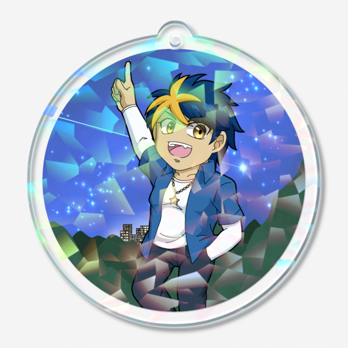 ホログラムアクリルキーホルダー - 50 × 50mm