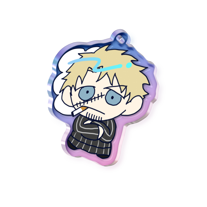 オーロラアクリルキーホルダー - 50 × 50mm