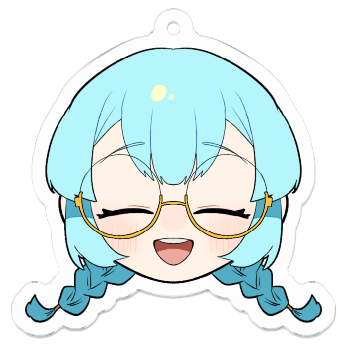 メガネ参謀フェイスキーホルダー・にっこり