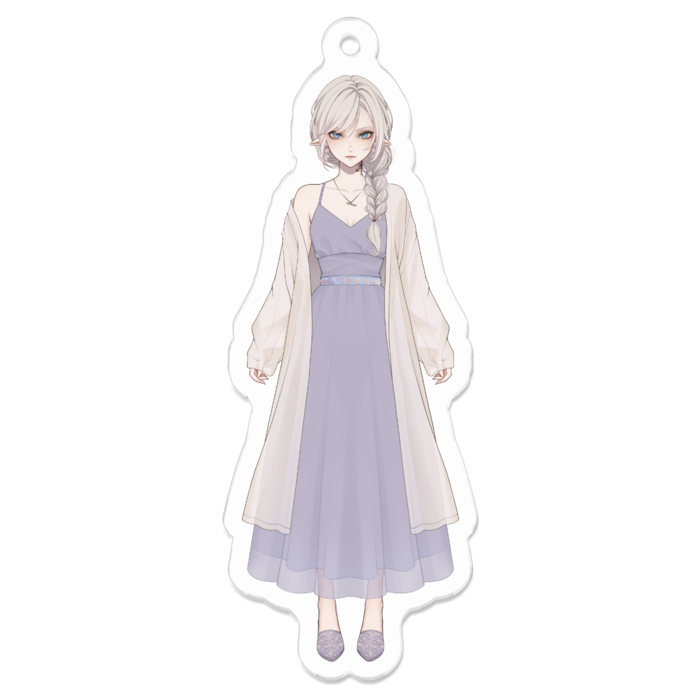 しろやにアクリルキーホルダー - 70 x 70 (mm)