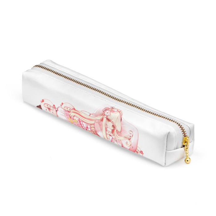 ひつじ(大正浪漫衣装)ペンケース - 20 x 4 x 4cm - ホワイト