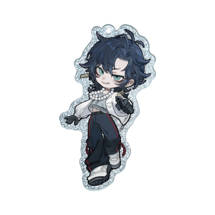 ラメアクリルキーホルダー - 70 × 70mm