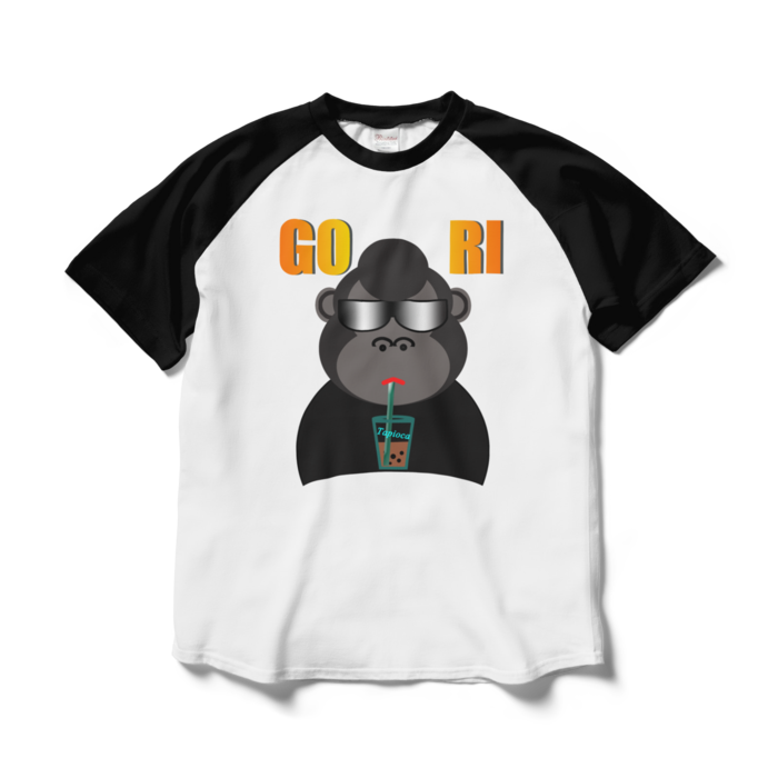 ラグランTシャツ - L - ホワイト×ブラック