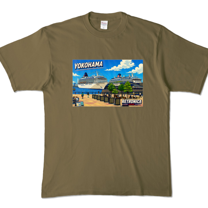 カラーTシャツ - XL - オリーブ (濃色)