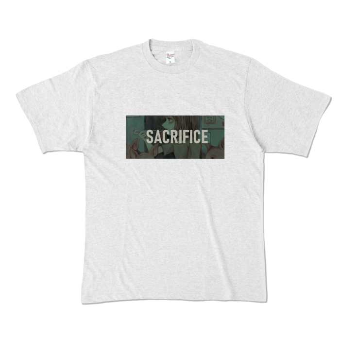 カラーTシャツ(淡色) - XL - 正面 - アッシュ