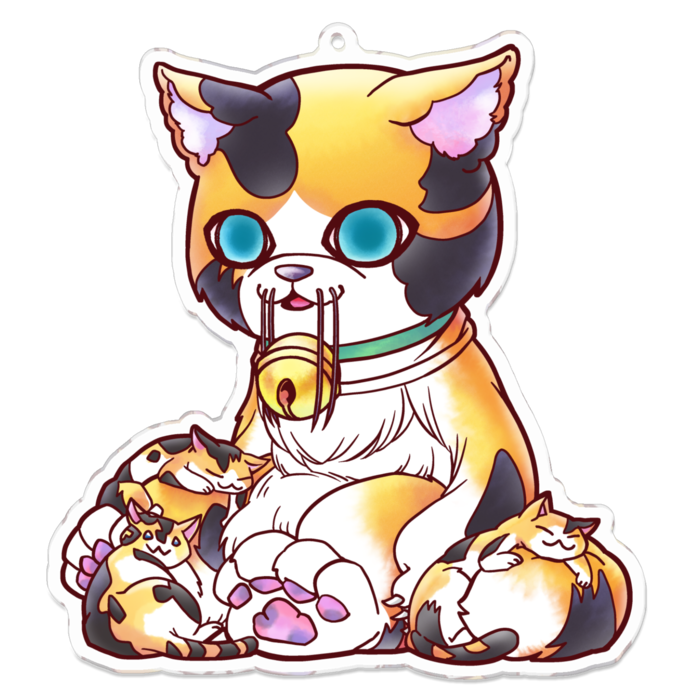 〈チビ〉アクリルキーホルダー(L) - 100 x 100 (mm)