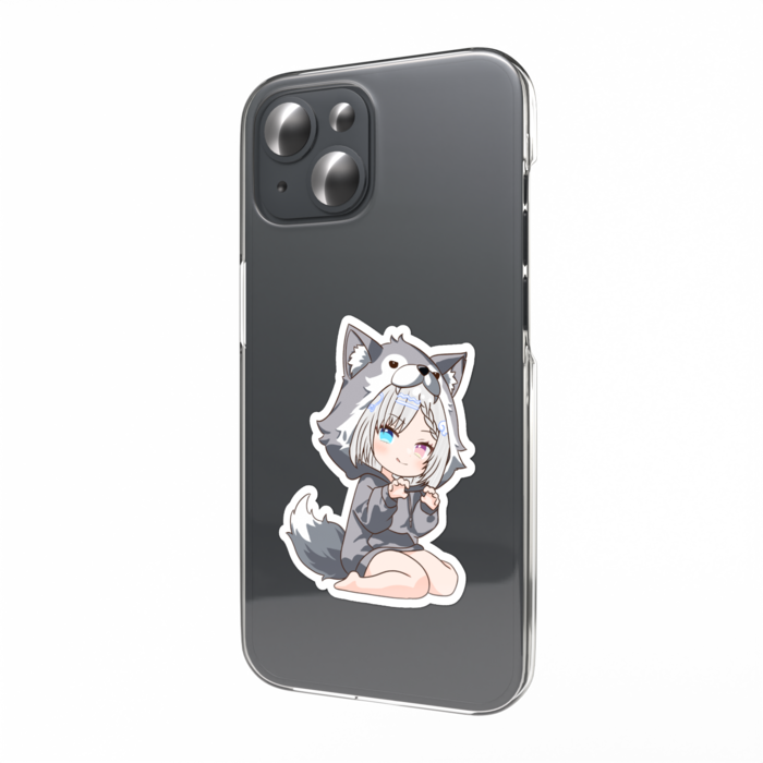 スマホステッカー(おおかみ)