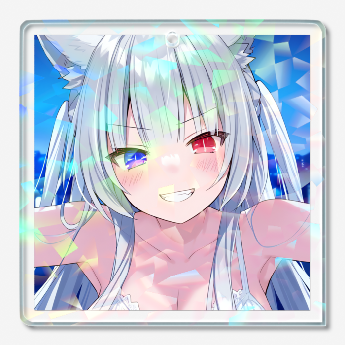 ホログラムアクリルキーホルダー - 50 × 50mm