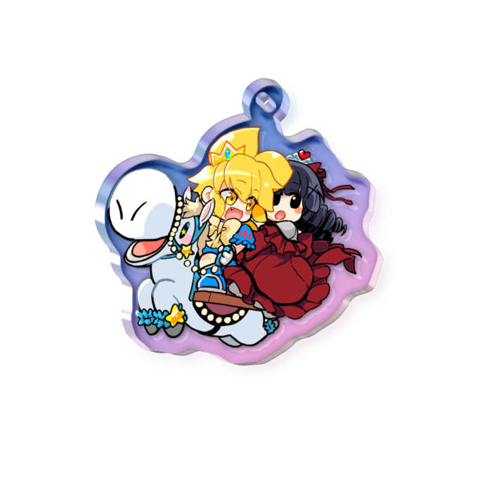 オーロラアクリルキーホルダー - 50 × 50mm