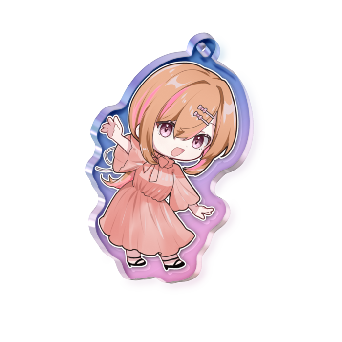 オーロラアクリルキーホルダー - 50 × 50mm