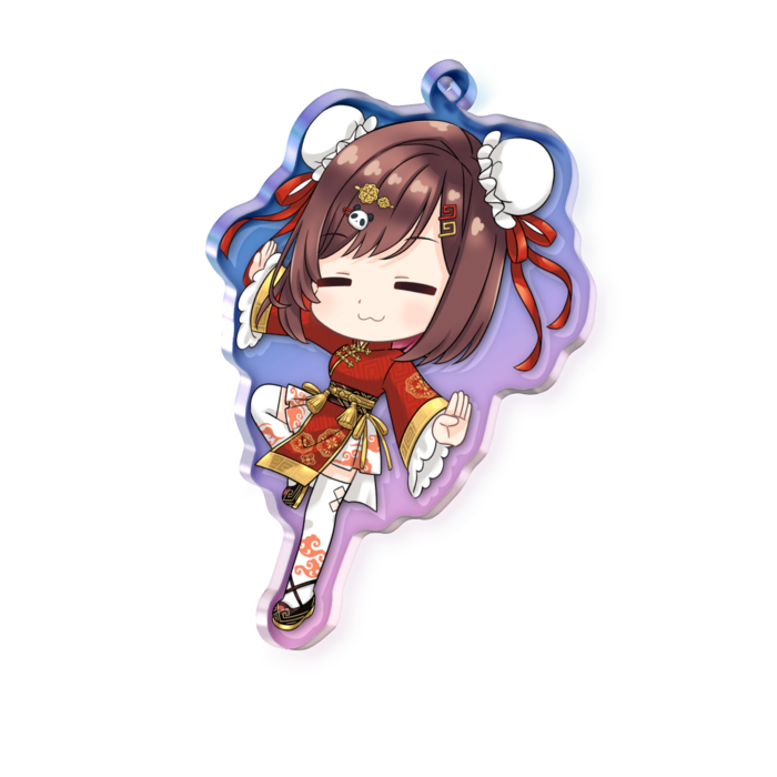 オーロラアクリルキーホルダー - 70 × 70mm