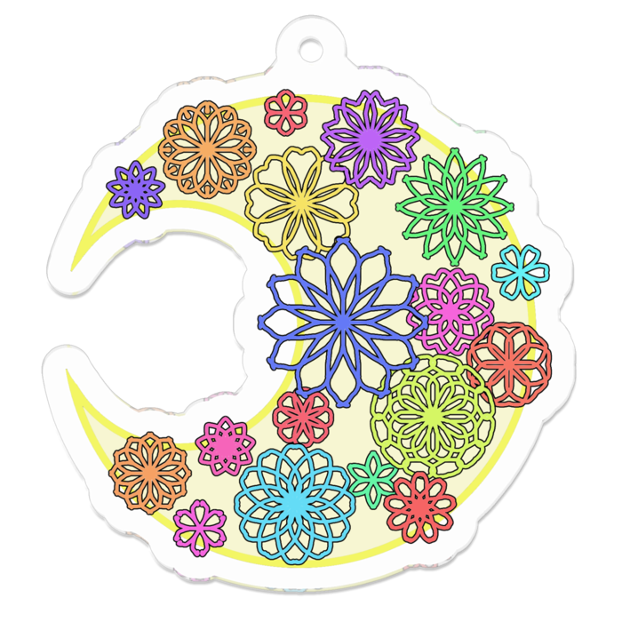 アクリルキーホルダー（コーティング） - 50 x 50 (mm)