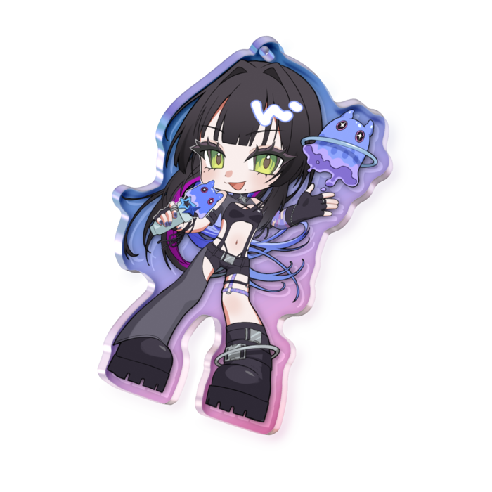 オーロラアクリルキーホルダー - 70 × 70mm