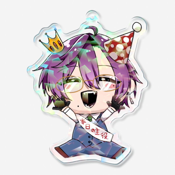 ホログラムアクリルキーホルダー - 70 × 70mm