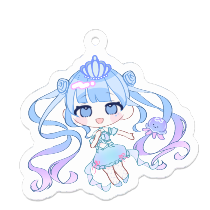 ミニイラスト アクリルキーホルダー - 50 x 50 (mm)(1)